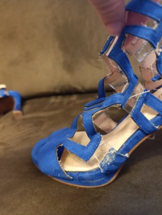 Zapatos de tacón azules talla 39
