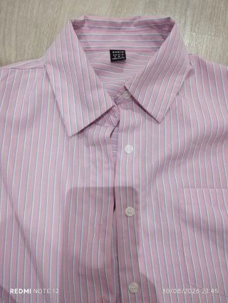 Conjunto Camisa Rayas Rosas y Short Vaquero