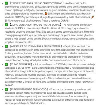 Extractor de Zumos Fruta y Verdura · A estrenar
