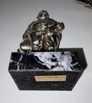 Figuras Don Quijote y Sancho Panza bañado en plata