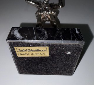 Figuras Don Quijote y Sancho Panza bañado en plata