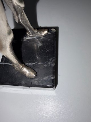 Figuras Don Quijote y Sancho Panza bañado en plata