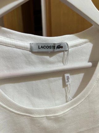 Camiseta sin mangas Lacoste blanca Talla S