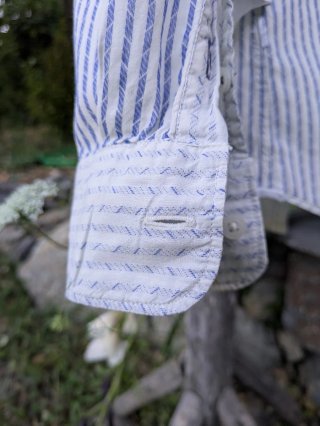 Camisa Mango Slim Fit Azul/Blanco Talla S