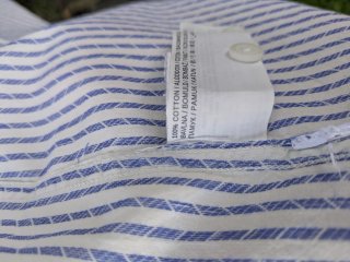 Camisa Mango Slim Fit Azul/Blanco Talla S