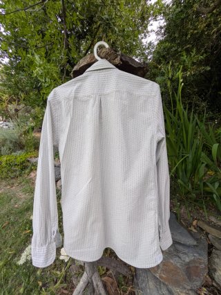 Camisa Mango Slim Fit Azul/Blanco Talla S