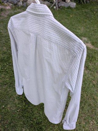Camisa Mango Slim Fit Azul/Blanco Talla S