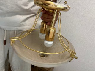 Lámpara colgante de techo dorada