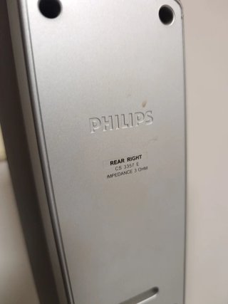 Altavoces Torre Philips Negro/Plata