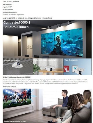 Mini Proyector Económico 1080P Full HD · Nuevo