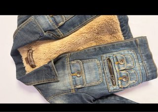 Chaqueta vaquera niño forro peludo
