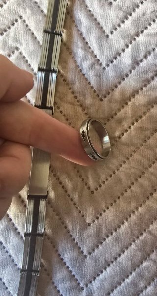 Pulsera y Anillo Acero Hombre