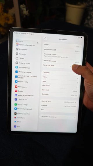 IPAD PRO 11” M2 128 GB Bat 100% Gris Espacial 4th