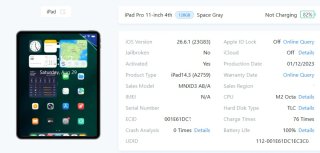 IPAD PRO 11” M2 128 GB Bat 100% Gris Espacial 4th