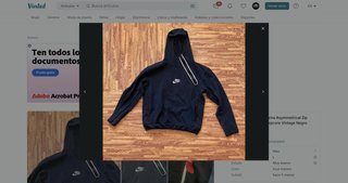 Sudadera Nike capucha asimétrica azul marino L
