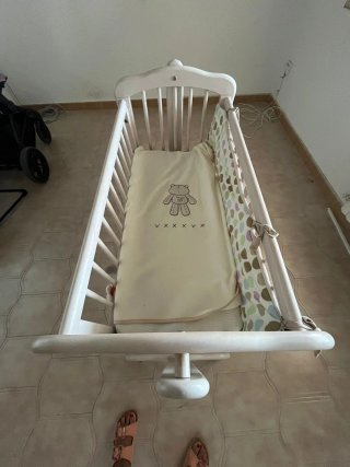 Minicuna madera beige