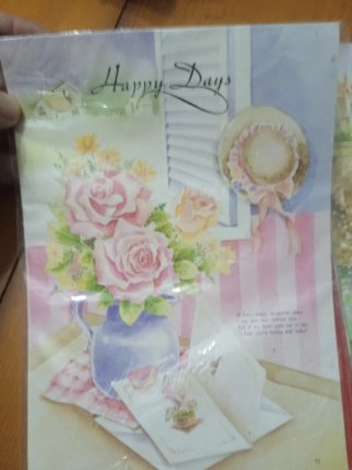 Confezione di buste e cartoline postali decorate