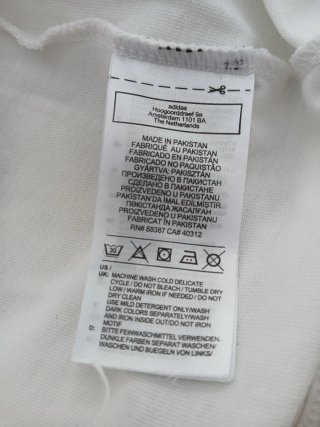Camiseta Adidas Originals Blanca. Talla L