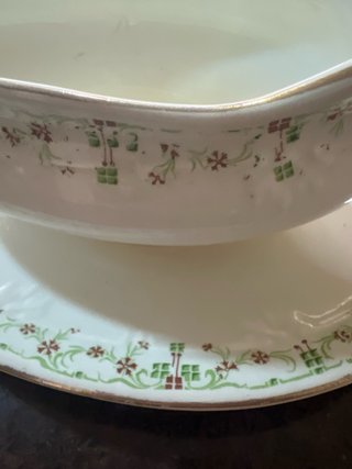 Salsera La Cartuja Pickman Porcelana Dorada