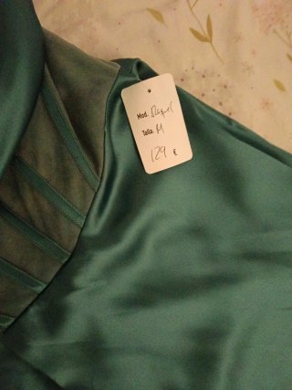 Vestido invitada verde azulado