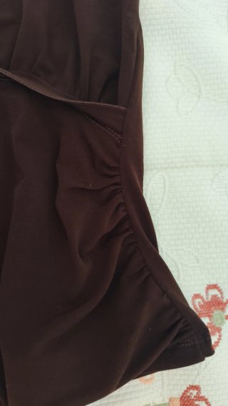Blusa marrón chocolate cruzada