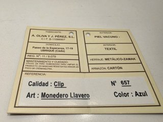 Monedero Piel Unisex El Potro Azul/Rojo
