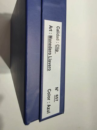 Monedero Piel Unisex El Potro Azul/Rojo