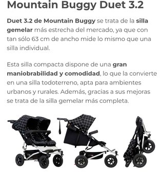 Silla Gemelar Mountain Buggy Duet 3.2