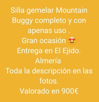 Silla Gemelar Mountain Buggy Duet 3.2