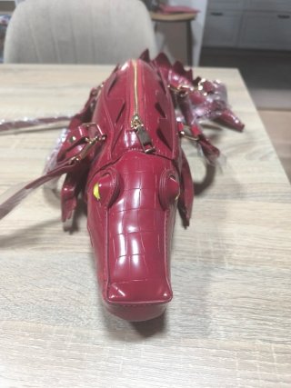 Bolso Cocodrilo Granate