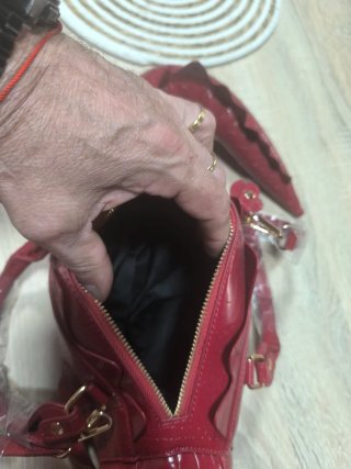 Bolso Cocodrilo Granate