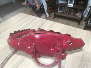 Bolso Cocodrilo Granate