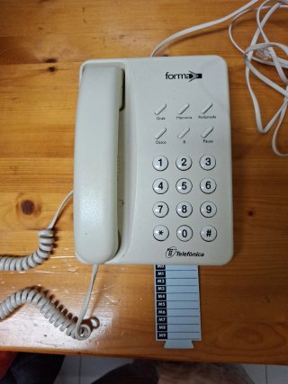 Teléfono fijo Forma blanco
