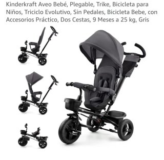 Triciclo evolutivo gris. Se vende con su caja.