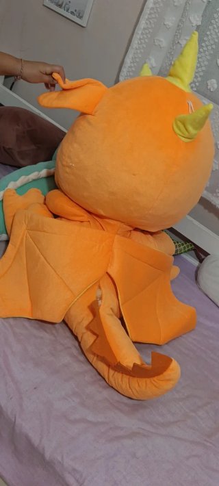 Dragon de Peluche Naranja Grande