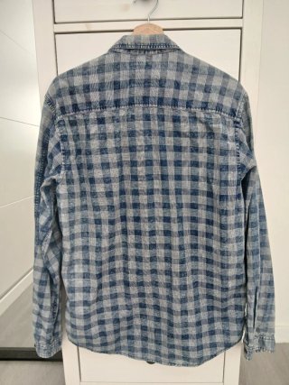 Camisa Esprit cuadros azul y blanco tipo vaquera