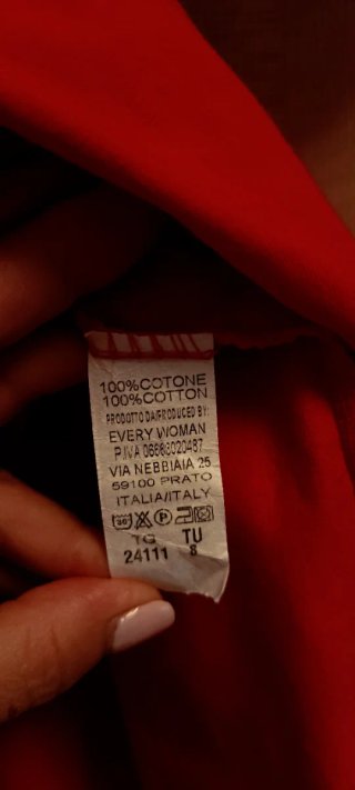 Camiseta roja mujer talla única