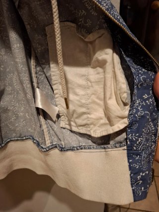 Giacca donna fantasia con cappuccio