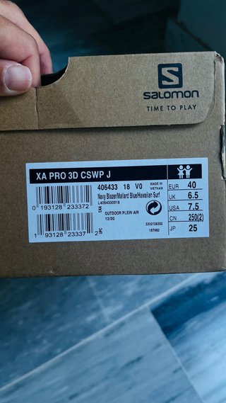 Zapatillas Salomon XA Pro 3D CSWP J Talla 40