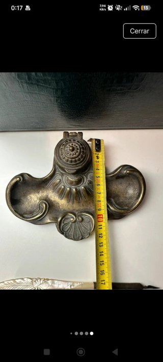 Tintero y pluma nacar S.XIX francés