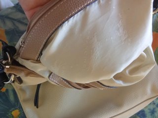 Bolso Francine Beige y Blanco