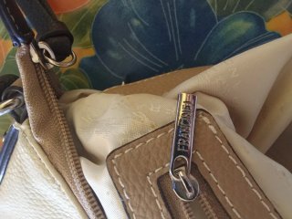 Bolso Francine Beige y Blanco