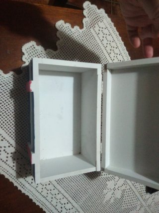 Caja de madera decorada náutica