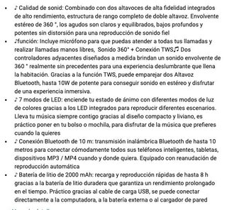 Altavoz Portátil Bluetooth 5.0 Luz LED · Nuevo