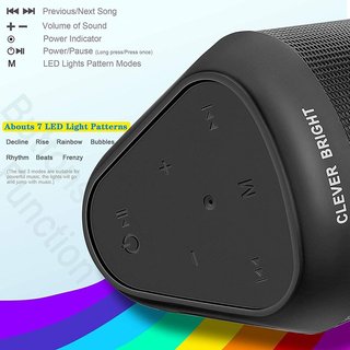Altavoz Portátil Bluetooth 5.0 Luz LED · Nuevo