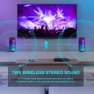 Altavoz Portátil Bluetooth 5.0 Luz LED · Nuevo
