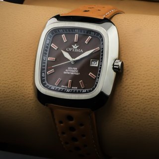 Reloj Optima Golfer Automático Marrón/Plata