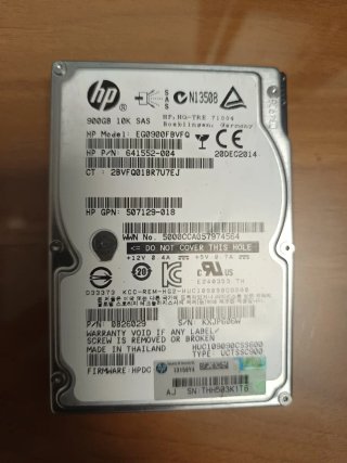 4x Discos Duros SAS HP 900GB 10K