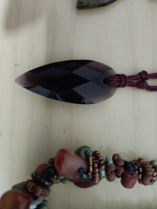 Lote Collares Bisutería Negro Naranja