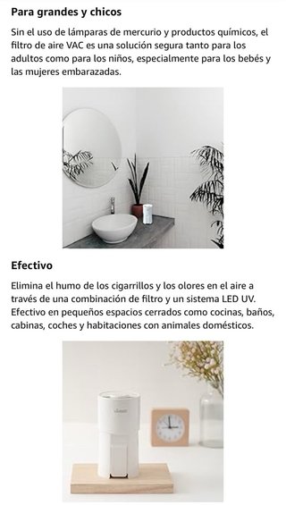 Purificador Aire 2 en 1 HEPA y UV · SIN ESTRENAR